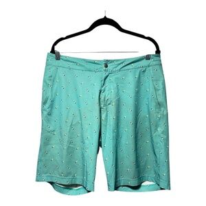 Lululemon Commission Swim Trunks Teal Green Multi Dot Size 34 Men’s Shorts